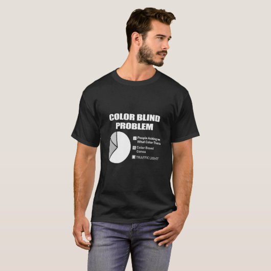 Farbblinde Probleme Blinde Person T-Shirt (Vorne ganz)