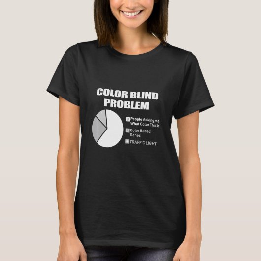 Farbblinde Probleme Blinde Person T-Shirt (Vorderseite)