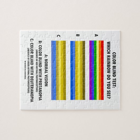 Farbblinder Test, den Regenbogen Sie sehen? Puzzle (Horizontal)