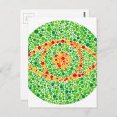 Farbblindheit Auge Postkarte (Vorne/Hinten)