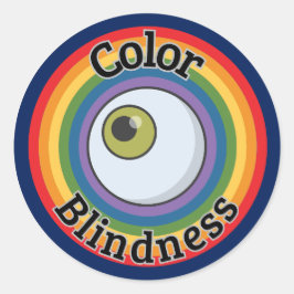 Farbblindzeichen Runder Aufkleber