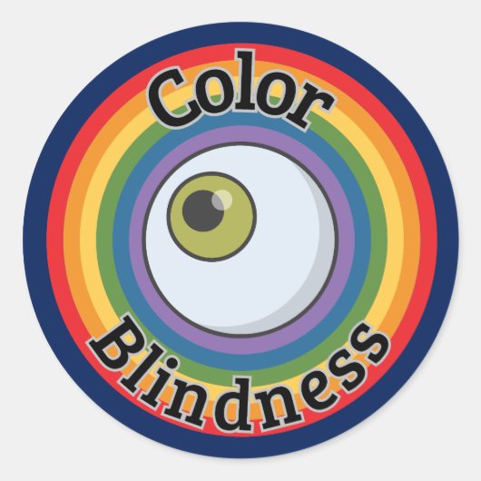 Farbblindzeichen Runder Aufkleber (Vorderseite)