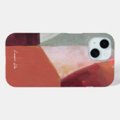 Farbblock Abstract Art Personalisierter Name Case-Mate iPhone Hülle (Rückseite (Horizontal))