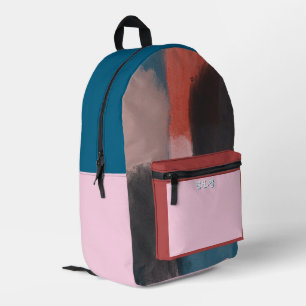 Farbblock Abstract Bunte Rückkehr zur Schule Bedruckter Rucksack