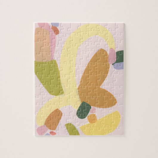 Farbblock Abstrakt Art Einzigartiges Weihnachtsges Puzzle (Vertikal)