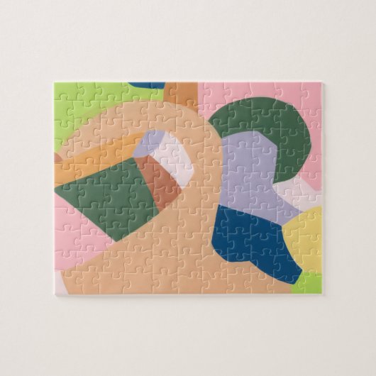 Farbblock Abstrakt Art Einzigartiges Weihnachtsges Puzzle (Horizontal)