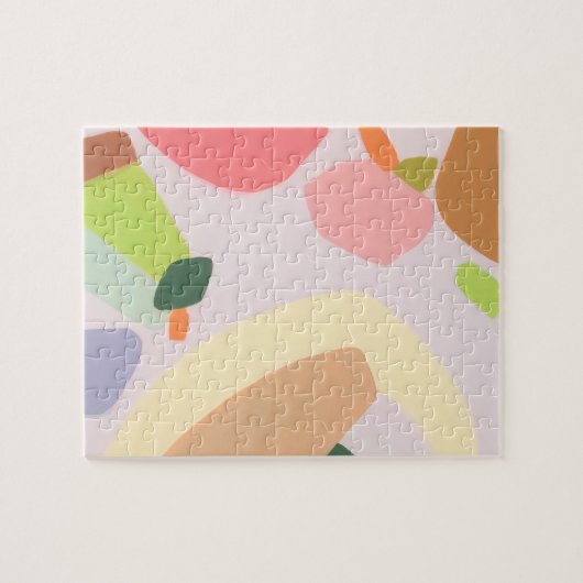 Farbblock Abstrakt Art Einzigartiges Weihnachtsges Puzzle (Horizontal)