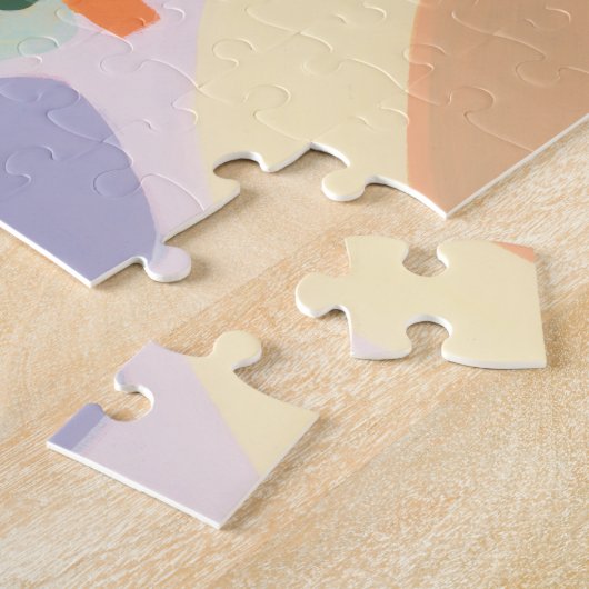 Farbblock Abstrakt Art Einzigartiges Weihnachtsges Puzzle (Seite)