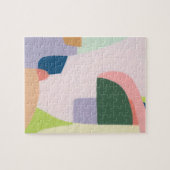 Farbblock Abstrakt Art Einzigartiges Weihnachtsges Puzzle (Horizontal)