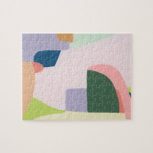 Farbblock Abstrakt Art Einzigartiges Weihnachtsges Puzzle (Horizontal)