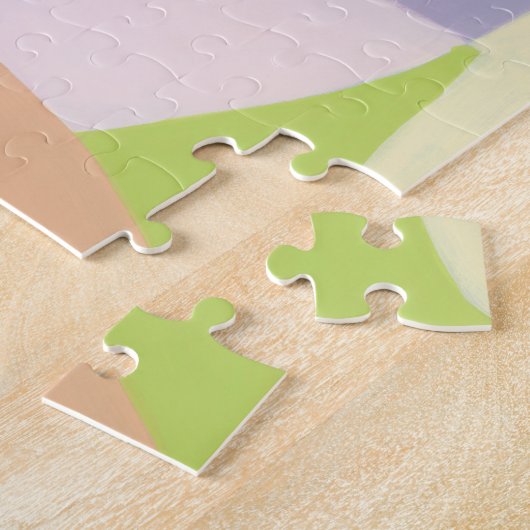 Farbblock Abstrakt Art Einzigartiges Weihnachtsges Puzzle (Seite)