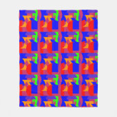 Farbblock Abstrakt - Helles, modernes Kunstmuster Fleecedecke (Vorderseite)
