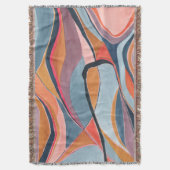 Farbblock Abstrakte Aquarellmalerei Decke (Vorderseite Vertikal)