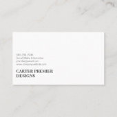 Farbblock | Abstrakte Kunst | Interior Designer Visitenkarte (Rückseite)