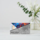 Farbblock | Abstrakte Kunst Visitenkarte (Stehend Vorderseite)