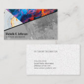 Farbblock | Abstrakte Kunst Visitenkarte (Vorne/Hinten)