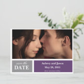 Farbblock-Ankündigung zur Speicherung des Hochzeit Save The Date (Stehend Vorderseite)