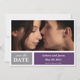 Farbblock-Ankündigung zur Speicherung des Hochzeit Save The Date