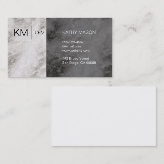 Farbblock aus Marmor Visitenkarte (Vorne/Hinten)