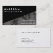 Farbblock aus schwarzem Marmor Visitenkarte (Vorne/Hinten)