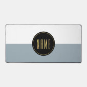 Farbblock aus weißem oberem Schiefer Fett Schwarze Schreibtischunterlage (Vorderseite)