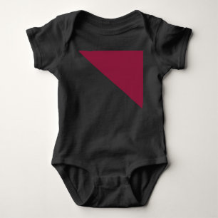 Farbblock-Baby-Body (Schwarz & Beerrot) Baby Strampler