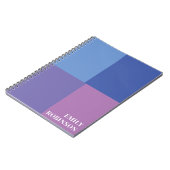 Farbblock Blau Lila Notizblock (Linke Seite)