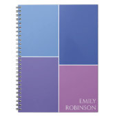 Farbblock Blau Lila Notizblock (Vorderseite)