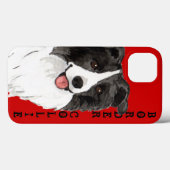 Farbblock Border Collie Case-Mate iPhone Hülle (Rückseite (Horizontal))