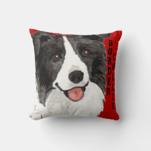Farbblock Border Collie Kissen
