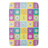 Farbblock-Checkerboard-Badematte Badematte (Vorderseite Vertikal)