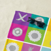 Farbblock Checkerboard Strandtuch (Beispiel)