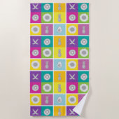 Farbblock Checkerboard Strandtuch (Vorderseite)