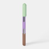 Farbblock Chic Taupe Lilac Green Mit Monogramm iPhone Hülle (Rechte Seite)