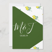 Farbblock Citrus Lemon Wasserfarben Brautparty Einladung (Rückseite)