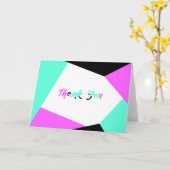 Farbblock Dankeschön Karte (Gelbe Blume)