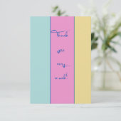 Farbblock Dankeschön Karte (Stehend Vorderseite)