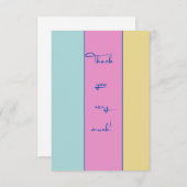 Farbblock Dankeschön Karte (Vorne/Hinten)