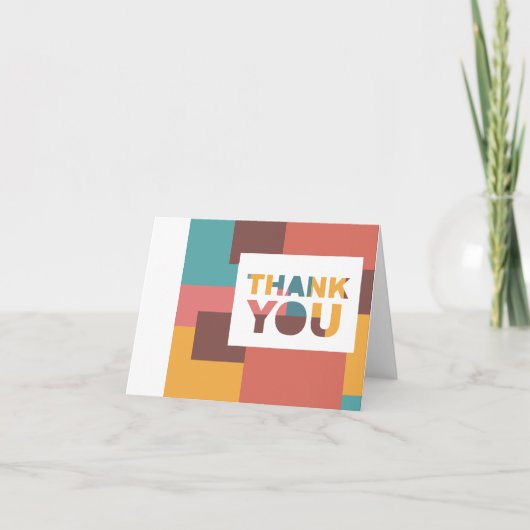 Farbblock Dankeskarte (Vorderseite)