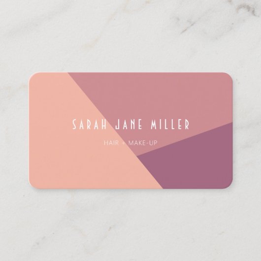 Farbblock der Dusty-Rose - modern Visitenkarte (Vorderseite)