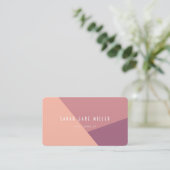 Farbblock der Dusty-Rose - modern Visitenkarte (Stehend Vorderseite)