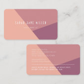 Farbblock der Dusty-Rose - modern Visitenkarte (Vorne/Hinten)