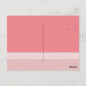 Farbblock Drei Zehenrosa Speichern der Daten Postkarte (Rückseite)