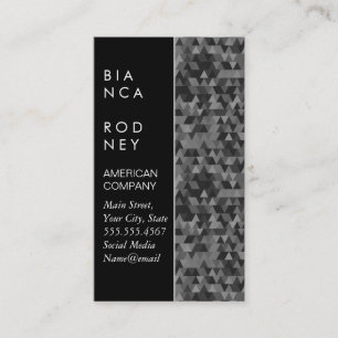 Farbblock   Dreiecksmuster Visitenkarte