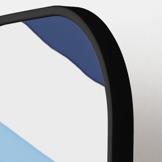 Farbblock Dunkelblaues Monogramm Pickleball Schläger (Linke Seite)