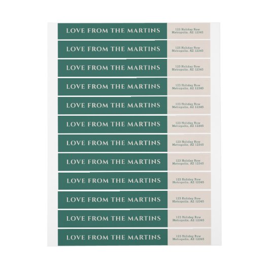 Farbblock-Etikett Grün und Pinselstrich (Bogen)