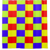 Farbblock Flur De Lis Duschvorhang (Vorderseite)