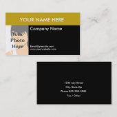 Farbblock-Foto-Geschäfts-Karte Visitenkarte (Vorne/Hinten)
