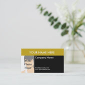 Farbblock-Foto-Geschäfts-Karte Visitenkarte (Stehend Vorderseite)