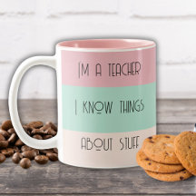 Farbblock für die lustige Lehrerin personalisiert